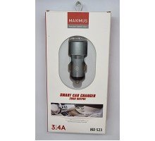 АЗУ MAXIMUS MX-523 USB адаптер 3.4A переходник на 2 гнезда