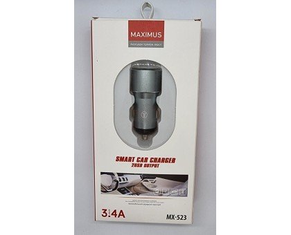 АЗУ MAXIMUS MX-523 USB адаптер 3.4A переходник на 2 гнезда