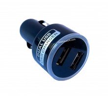 АЗУ 383 USB адаптер 2A переходник на 2 гнезда, блистер