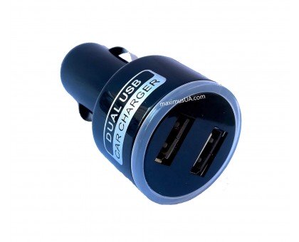 АЗУ 383 USB адаптер 2A переходник на 2 гнезда, блистер