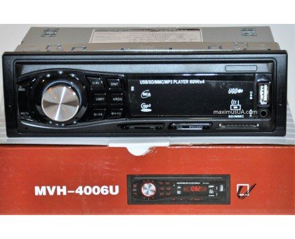 Автомагнитола Pioneer 1Din 4006U-BT с bluetooth +USB флешка, SD карта, AUX