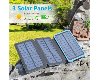 Power bank Solar 420 28000mAh, 2USB, 12LED, солн. панель