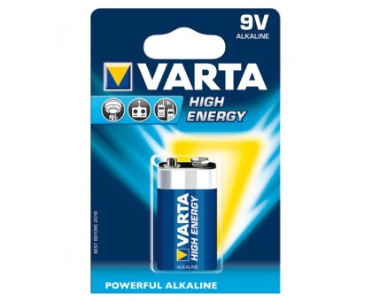 Батарейки Varta - High Energy Alkaline Крона 9V 6LR61 6LF22 6LP3146 1шт