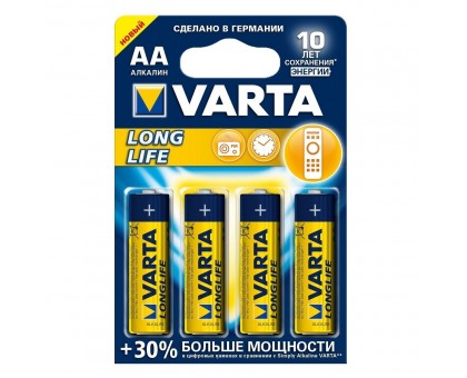 Батарейки Varta - Long Life Alkaline AA LR6 1.5V 4шт