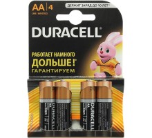 Батарейки Duracell - Basic alkaline MN1500 AA LR6 1.5V 4шт