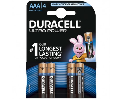 Батарейки Duracell - Turbo Max alkaline MX2400 AAA LR03 1.5V 4шт