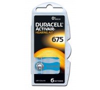 Батарейки Duracell - 675 PR44 Hearing Aid 1.45V 6шт