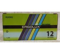 Батарейка Ergolux Zink-Carbon D R20SR2 1,5V, 12шт.