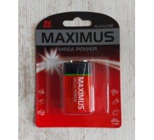 Батарейка Maximus Alkaline Крона 6LR61 9V алкалиновая, 1шт., блистер