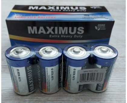 Батарейка Maximus Super Heavy Duty D R20 1,5V солевая, 20шт.