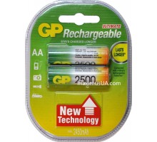 Аккумулятор GP AA HR6 2500mAh, 2шт.