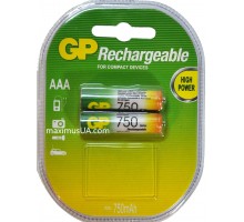 Аккумулятор GP AAA HR3 750mAh, 2шт.