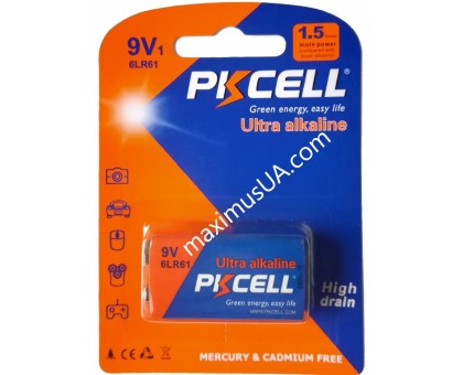 Батарейка Pikcell Ultra Alkaline Крона 6LR61 9V алкалиновая, блистер