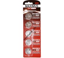 Батарейка Maximus CR2025 3V lithium, блистер, 5шт.