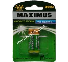 Аккумулятор NiMh Maximus HR03 AAA 1.2V 900mAh, блистер