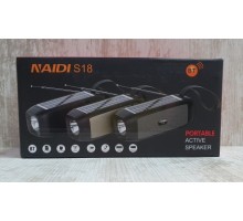 Колонка портативная NAIDI S18 с солнечной панелью
