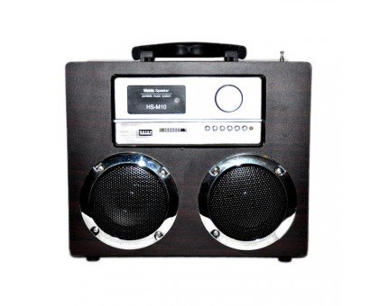 Колонка-бумбокс HS-M10 +USB флешка, SD карта, радио