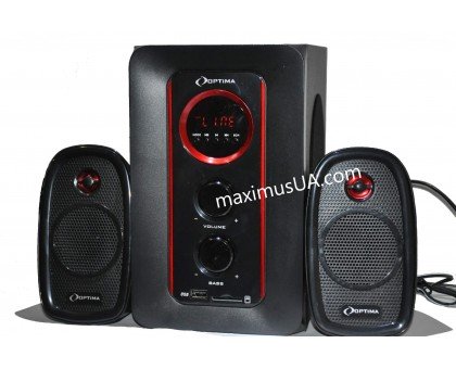 Колонки компьютерные Optima2 с экраном 2+1, +USB флешка, SD карта