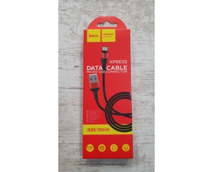 USB кабель Hoco X26 microUSB, 1м