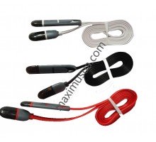 USB кабель 2 in 1 Lightning, microUSB