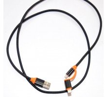 USB кабель 416 2 in 1 lightning, microUSB