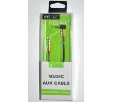Кабель AUX Welike 407 Г-образный 3,5x3,5 minijack 1,5м 